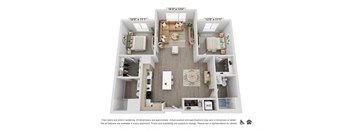 a floor plan with a bedroom and a living room