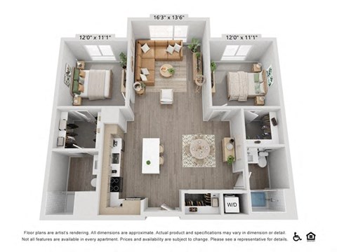 a floor plan with a bedroom and a living room