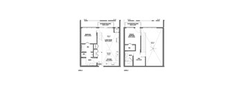 A floor plan shows two levels of a house with labeled rooms such as a bedroom, living room, and kitchen.