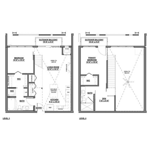 A floor plan shows two levels of a house with labeled rooms such as a bedroom, living room, and kitchen.