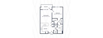 a floor plan of a house with bedrooms and a living room