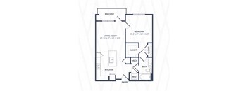 a floor plan of a house with two bedrooms and a living room