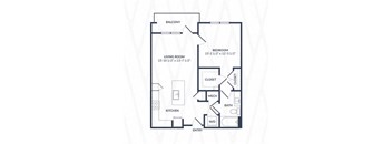 a floor plan of a bedroom house with a garage and a closet