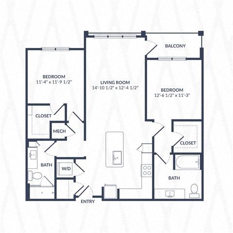 a floor plan of a house with bedrooms and baths