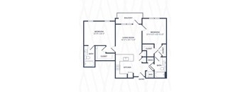 a floor plan of a house with bedrooms and a living room