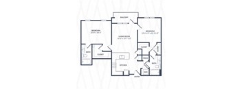 a floor plan of a house with a bedroom and a living room