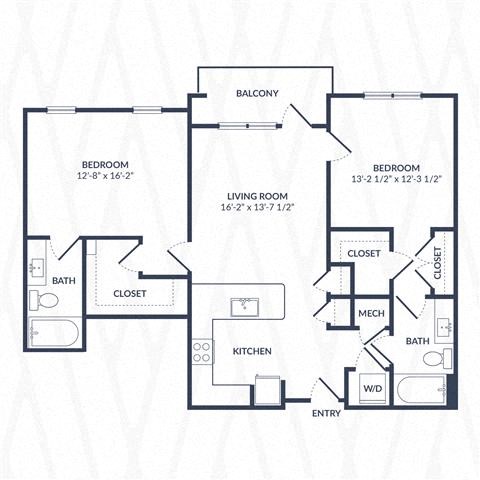 a floor plan of a house with a bedroom and a living room