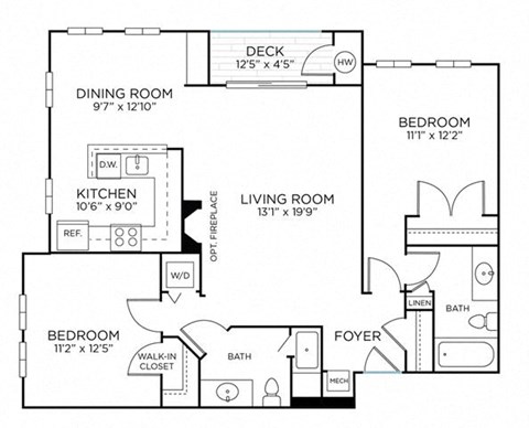 BrookevilleR Floor Plan at Pinnacle at Town Center, Germantown, Maryland