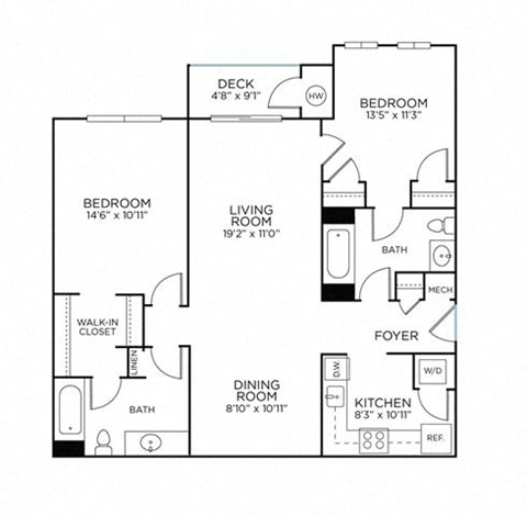Churchville Floor Plan at Pinnacle at Town Center, Germantown
