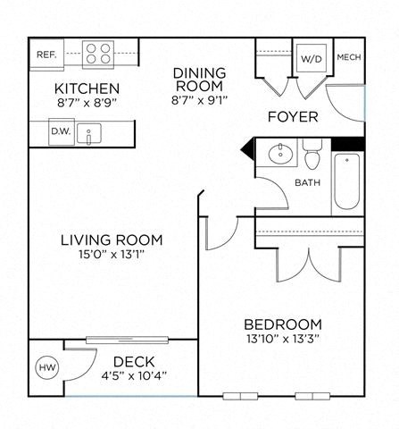 Norbeck Floor Plan at Pinnacle at Town Center, Germantown, MD