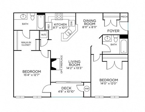 Seneca Floor Plan at Pinnacle at Town Center, Maryland