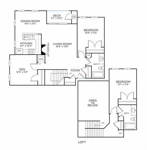 Warren Floor Plan at Pinnacle at Town Center, Germantown, 20874