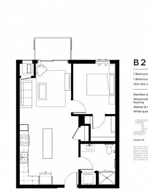 B2 One Bedroom One Bathroom