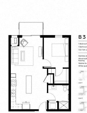 B3 One Bedroom One Bathroom