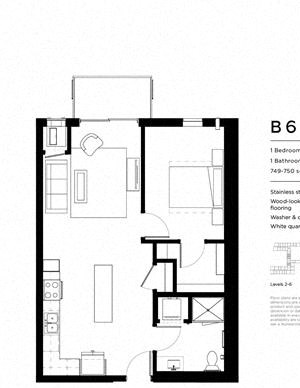 B6 One Bedroom One Bathroom