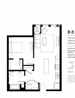 B8 One Bedroom One Bathroom