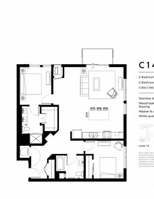 C14 Two Bedroom Two Bathroom