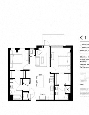 C1 Two Bedroom Two Bathroom