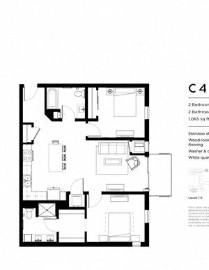 C4 Two Bedroom Two Bathroom