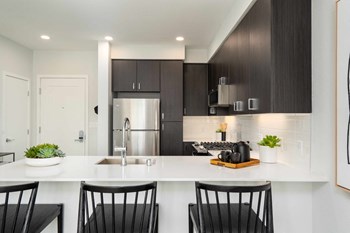 standard unit kicthen standard unit kicthen at MV Apartments, Mountain View, CA, 94040 - Photo Gallery 3