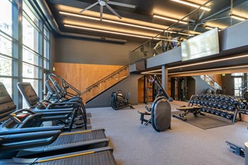 Modern Fitness Center Modern Fitness Center at MV Apartments, California, 94040 - Photo Gallery 4