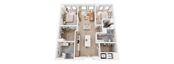 A floor plan of a house with labeled rooms.