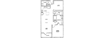A black and white image of a floor plan for a house.