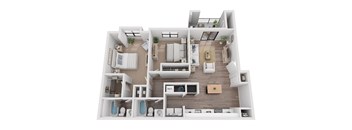 a 1 bedroom floorplan is shown in this image