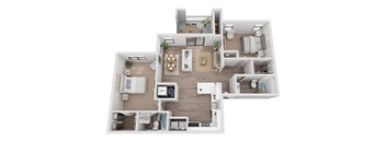 a bedroom floor plan of a 2100 sq ft apartment