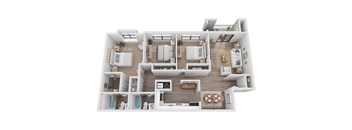 a234 floor plan  1 bedroom  1199 square feet