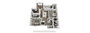 Marquam Floorplan 2 bed 2 bath