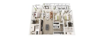 A diagram of a house layout with dimensions.