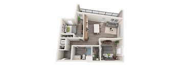 a 2 bedroom192 sq ft floor plan  summit