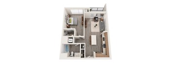 a 1 bedroom floor plan  the crossings