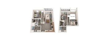 a stylized floor plan of a 2103 sq ft apartment