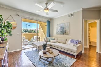 living room  at Stone Canyon Apartments, California