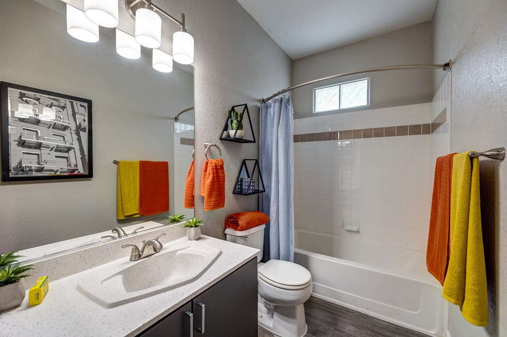 our apartments offer a bathroom with a bathtub