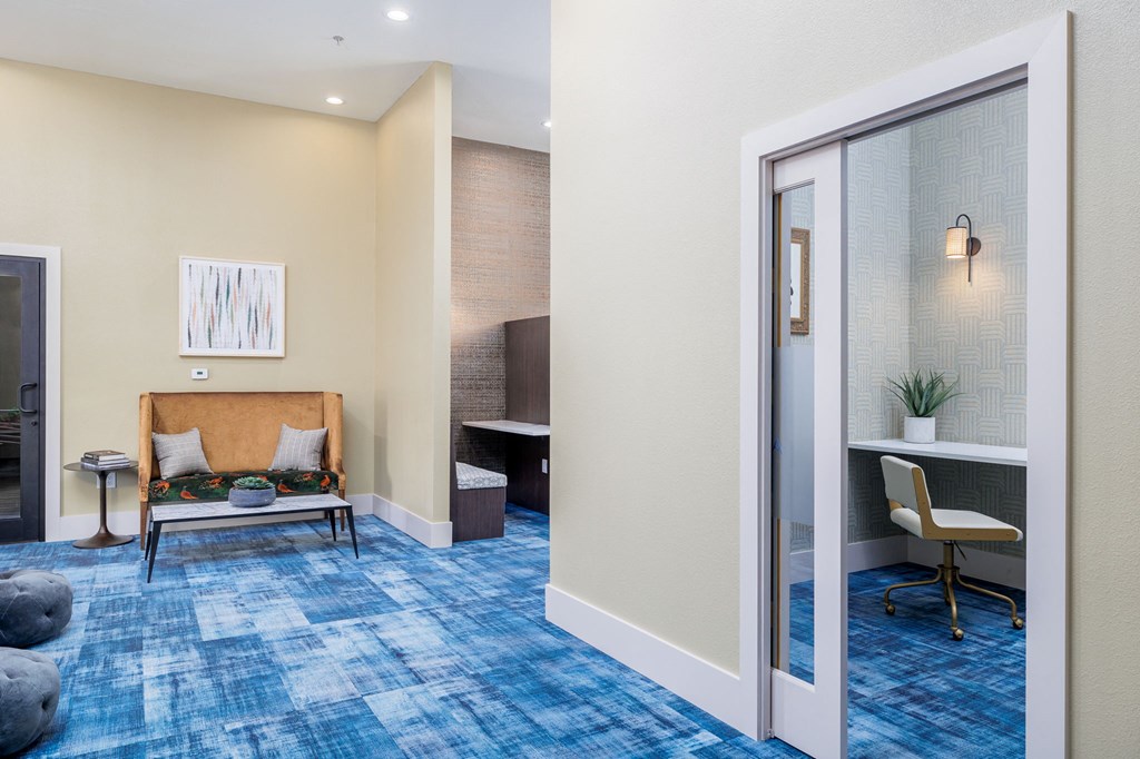 Co-working room with private office space