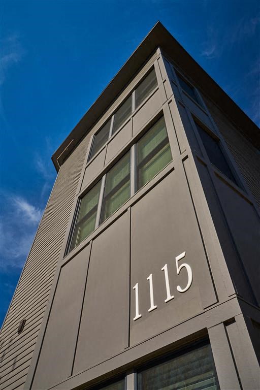 a building with a number on the side of it