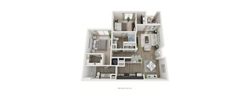 a floor plan of a 3 bedroom apartment
