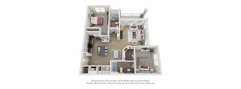 a floor plan of a house with a courtyard