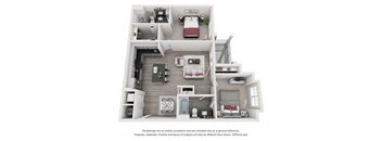 2 bedroom floor plan  the ascent apartment homes