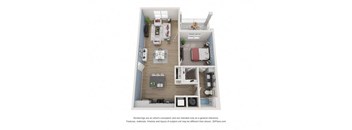 a 1 bedroom floor plan  950 sq ft