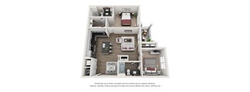 a bedroom floor plan is shown in this image