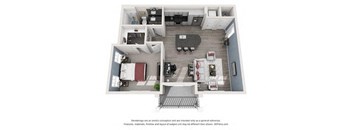 a floor plan of a house with a colorful prism on the floor