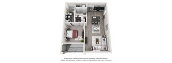 a 1 bedroom floor plan  503 square feet
