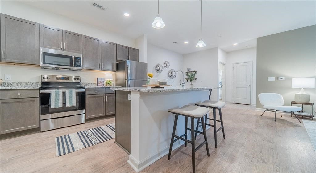 a kitchen or kitchenette at locale dallas victory park