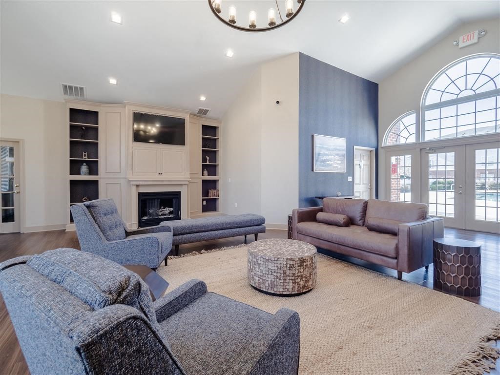 Clubroom With Fireplace at Patriots Pointe, Hillsborough, 27278