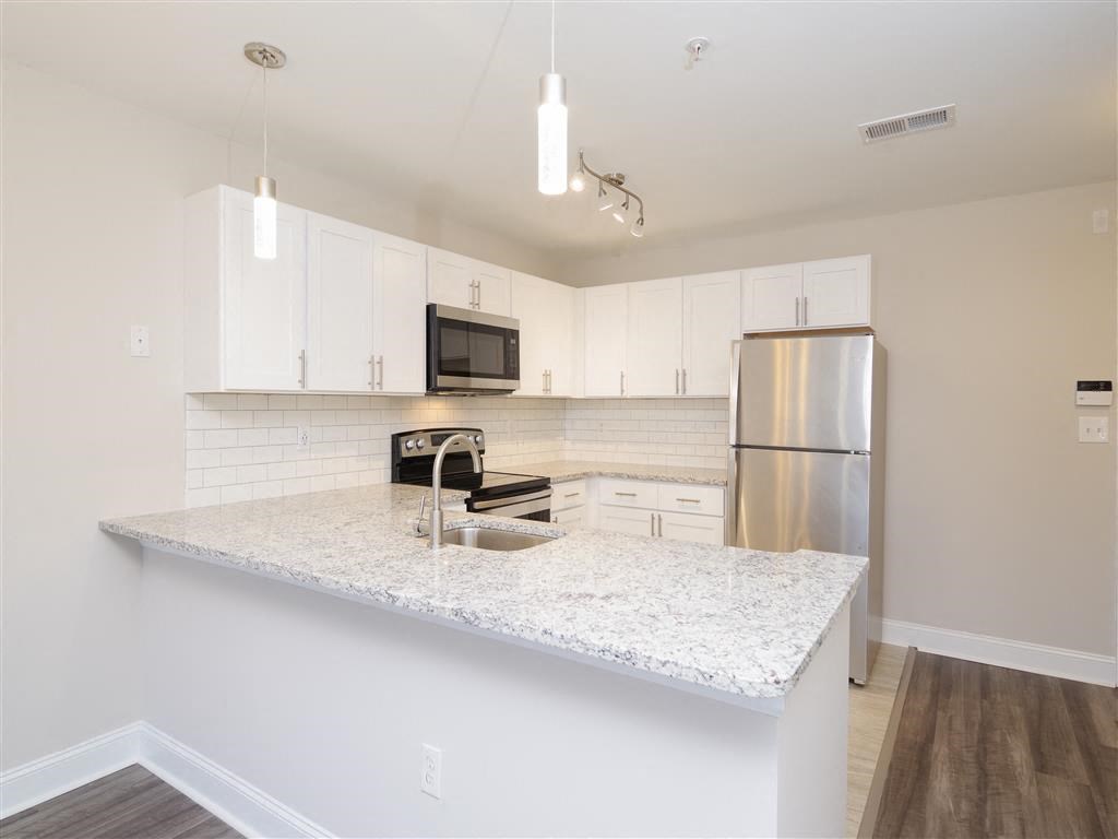 Modern Kitchen With Custom Cabinet at Patriots Pointe, North Carolina, 27278