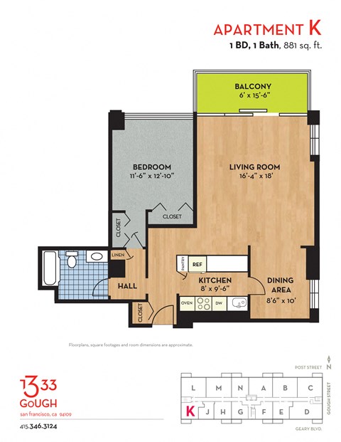 K one bedroom one bathroom